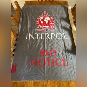 Interpol Red Notice Graphic Throw Blanket